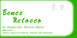 bence melocco business card